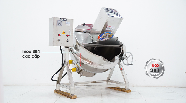 Chảo thường có chất liệu inox 201 hoặc inox 304