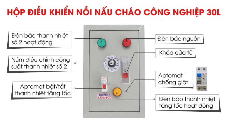 Hộp điều khiển nồi nấu cháo công nghiệp NEWSUN