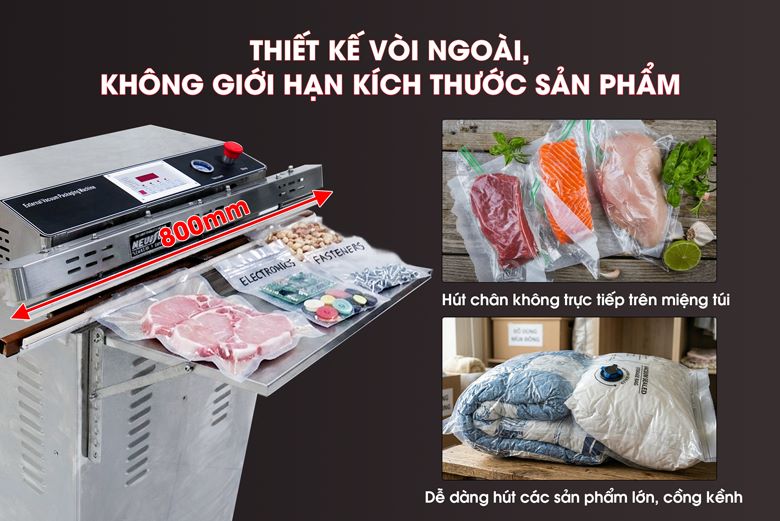 Thiết kế vòi ngoài, không giới hạn kích thước sản phẩm