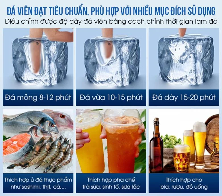 Tạo ra đá vuông tiêu chuẩn