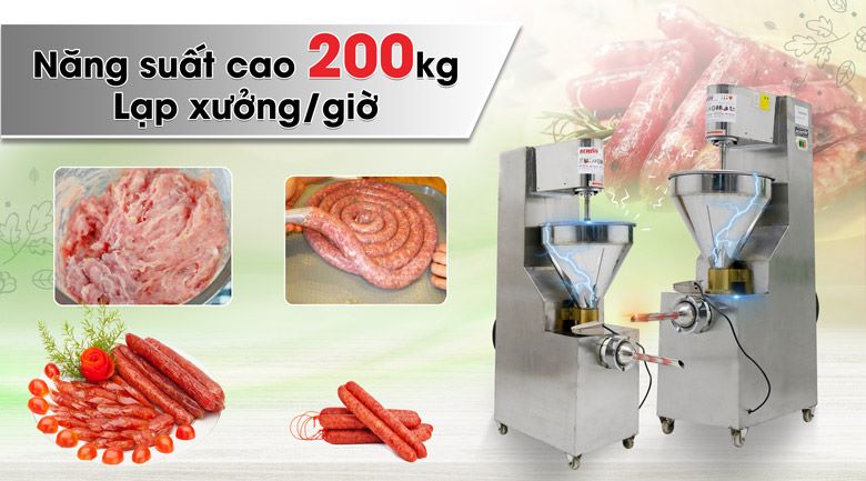 Mẫu máy nhồi lạp xưởng liên hoàn QC-100L