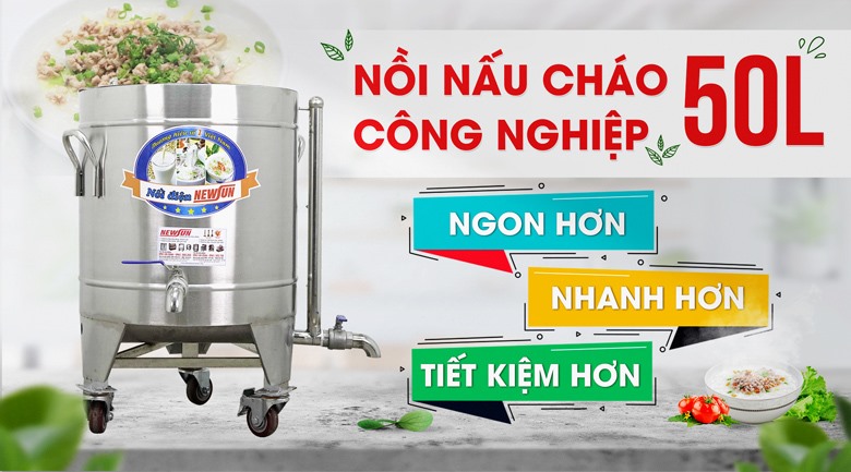 Nồi nấu cháo công nghiệp 50 lít