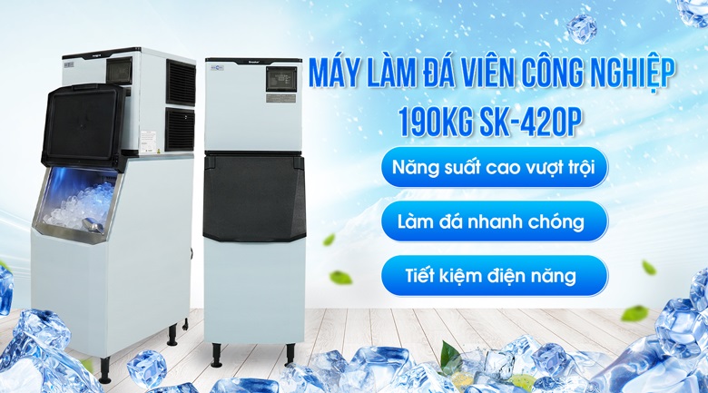 Máy tạo đá viên công nghiệp 190kg SK-420P