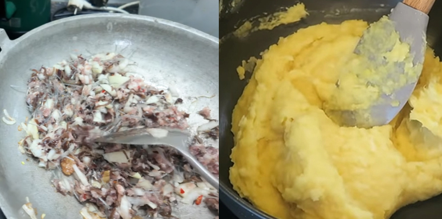 Sên xào nhân bánh thủ công