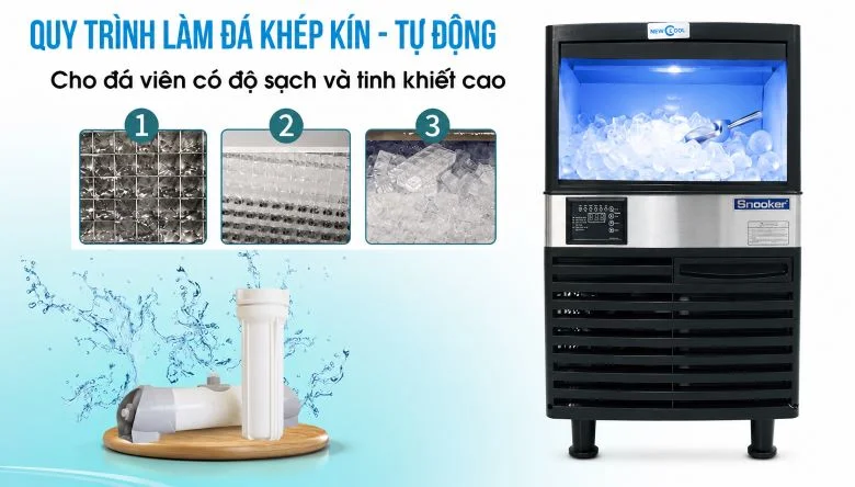 Quy trình làm đá sạch khép kín, tự động hoàn toàn