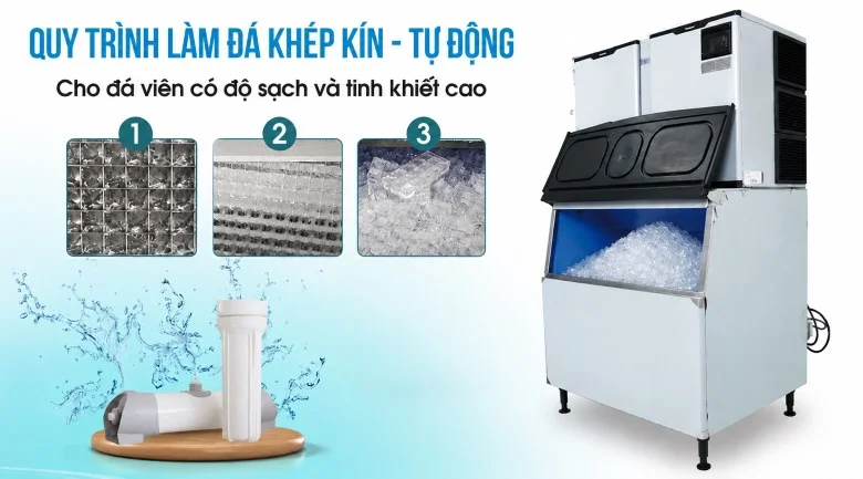 Quy trình làm lạnh khép kín, tự động 100%