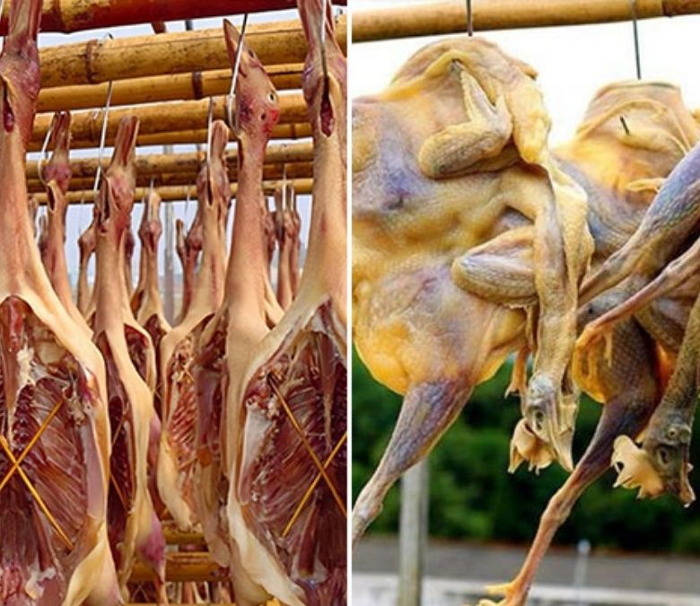 Treo gà vịt nơi thoáng gió tự nhiên
