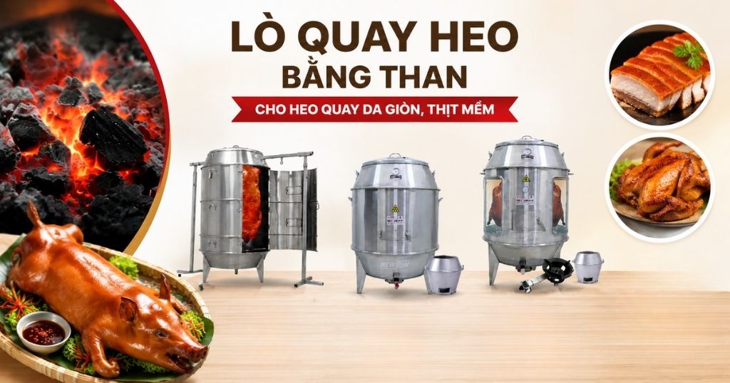 4 Lò Quay Heo Bằng Than: Da Nổ Cốm, Mùi Khói Thơm