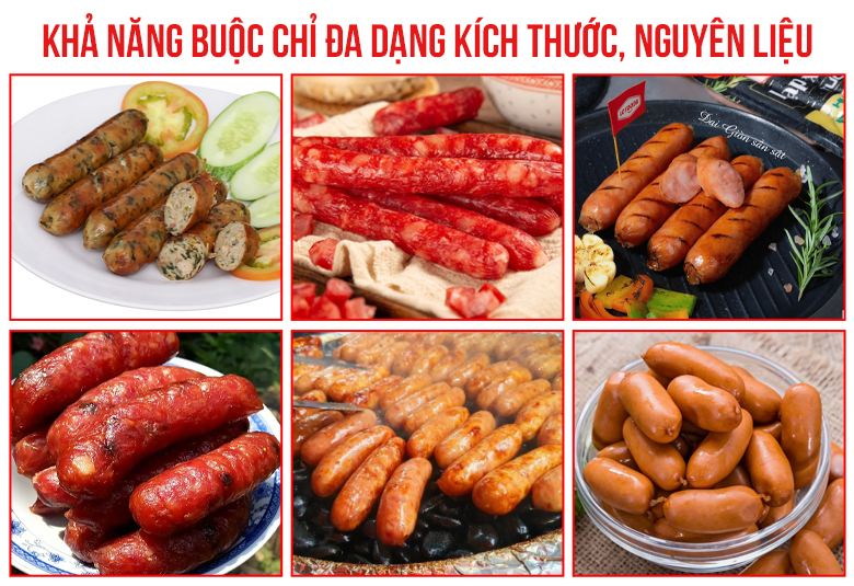 Máy buộc chỉ được đa dạng các loại nguyên liệu