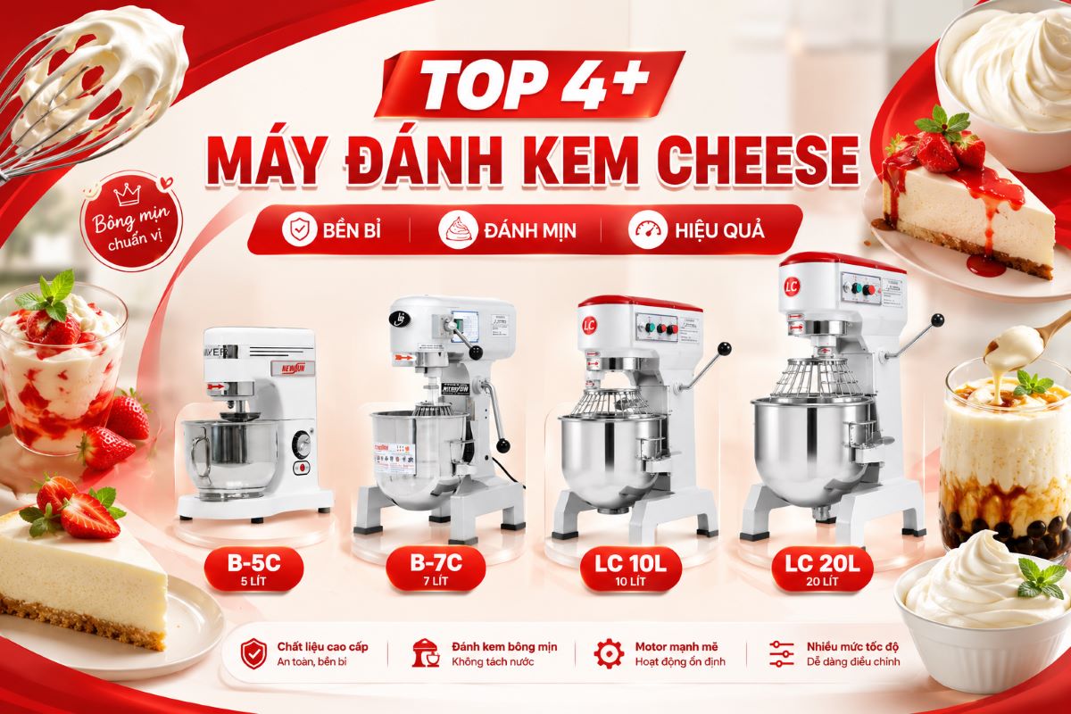 Top 4+ máy đánh kem cheese bền, đánh mịn và hiệu quả