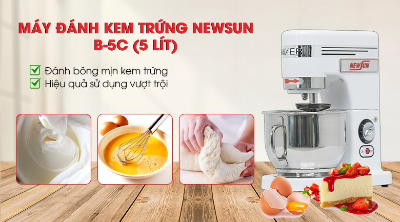 Máy đánh kem cheese NEWSUN B-5C (5 lít)