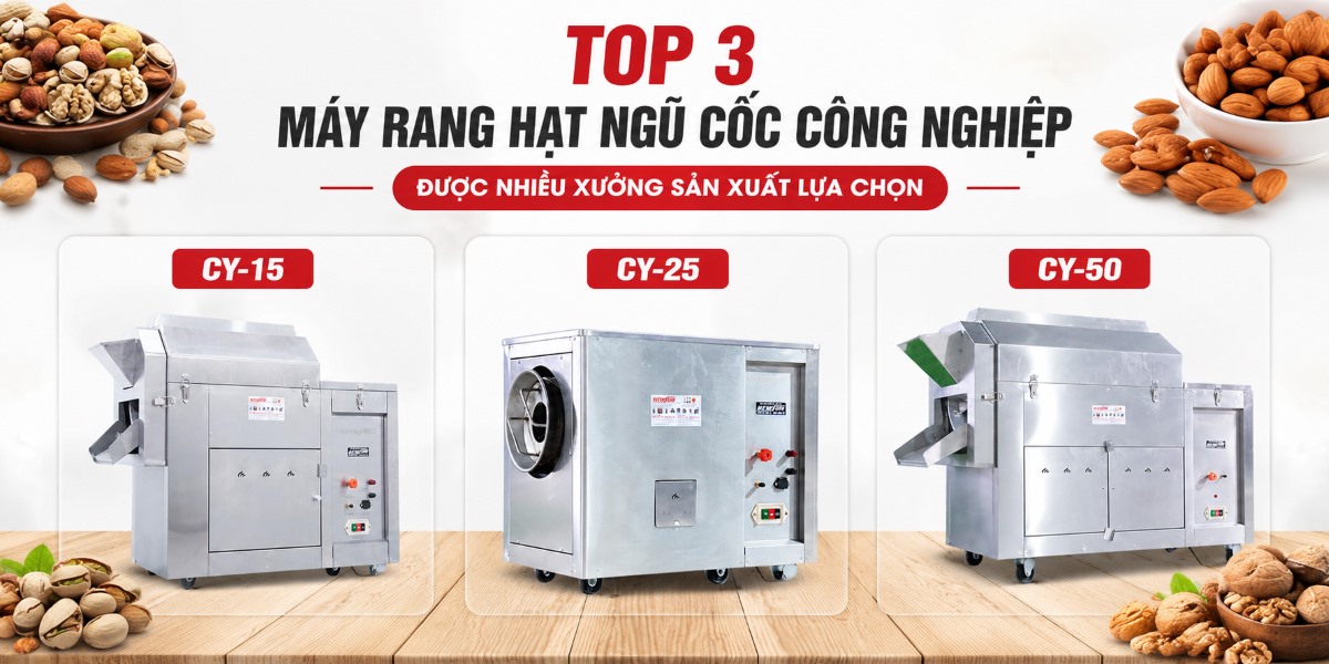 Top 3 máy rang hạt ngũ cốc công nghiệp cho chất lượng thành phẩm đồng đều