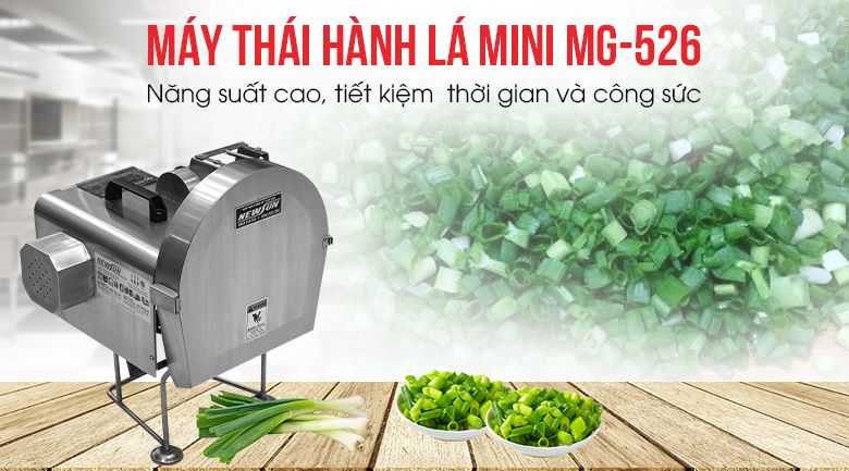 Máy thái hành lá mini MG-526 phù hợp cho các hộ gia đình kinh doanh 