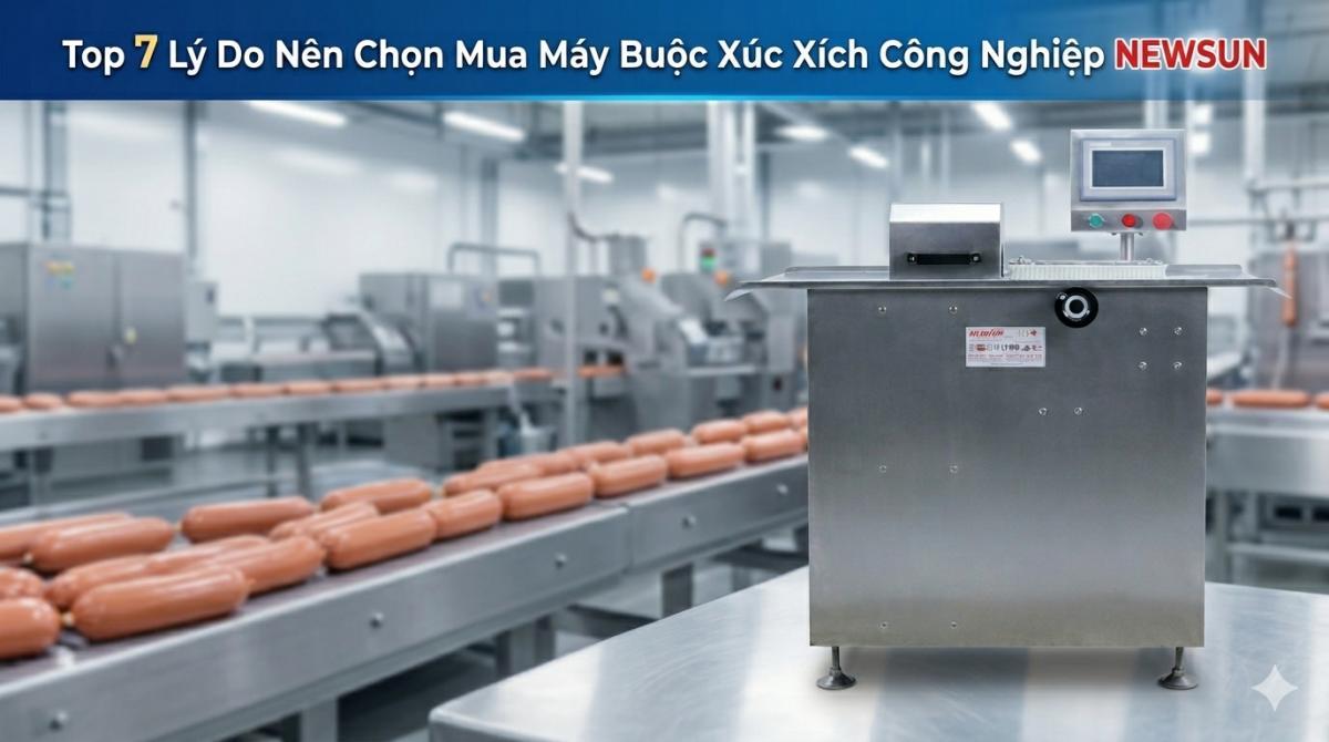 Top 7 lý do nên chọn mua máy buộc xúc xích công nghiệp NEWSUN