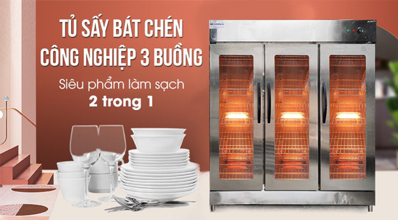 Với khu công nghiệp nên chọn tủ 3 buồng hoặc dòng nhiều khay.