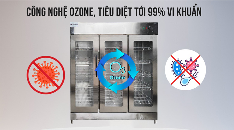 Công nghệ Ozone, giúp tiêu diệt vi khuẩn lên đến 99% 