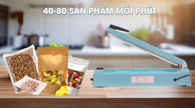 PFS400 có năng suất khoảng 40–80 sản phẩm/phút