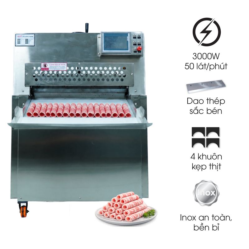 Máy cắt thịt đông lạnh cao cấp NS-CNC-4DT/ROLLS