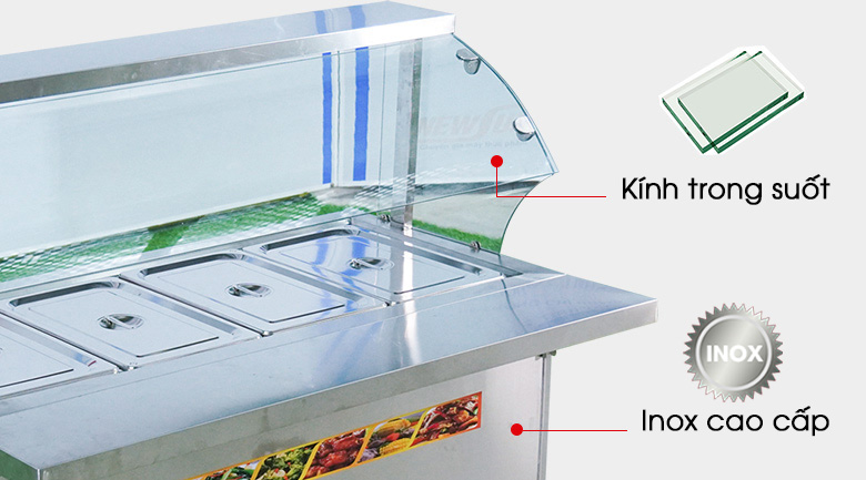 Các sản phẩm của NEWSUN đều được làm từ inox cao cấp và kính trong suốt