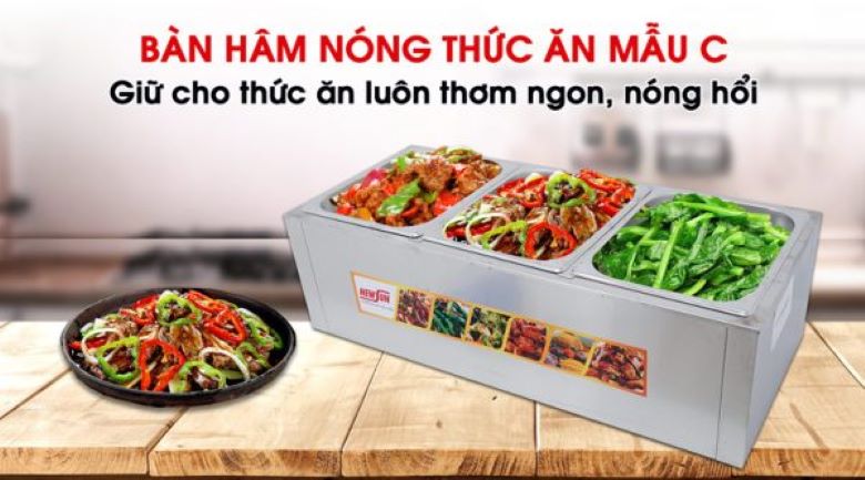 Các mẫu tủ hâm nóng thức ăn để bàn sẽ phù hợp với quán ăn nhỏ, quầy cơm văn phòng