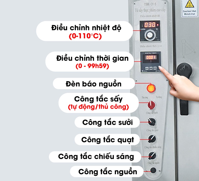 Bảng điều khiển thiết kế hiện đại, thao tác sử dụng đơn giản