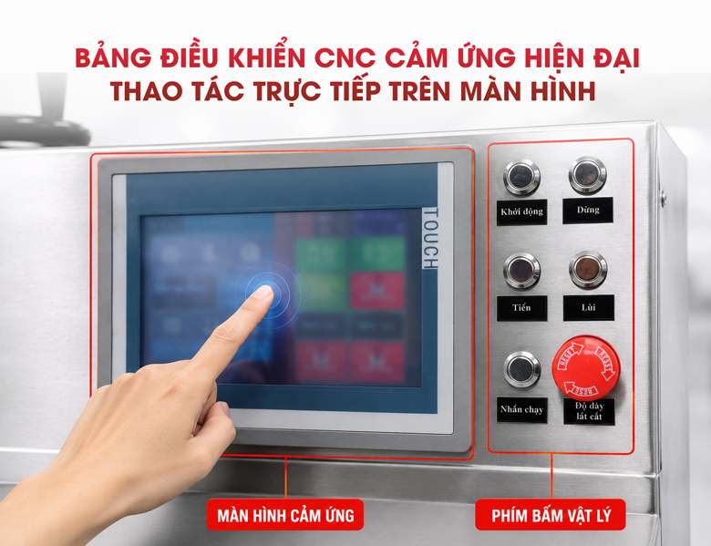 Bảng điều khiển CNC cảm ứng thông minh, thao tác thuận tiện