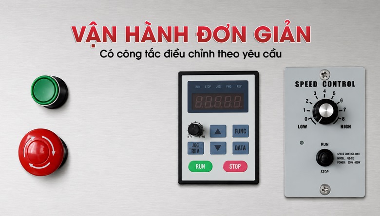 Bảng điều khiển đơn giản, dễ vận hành 