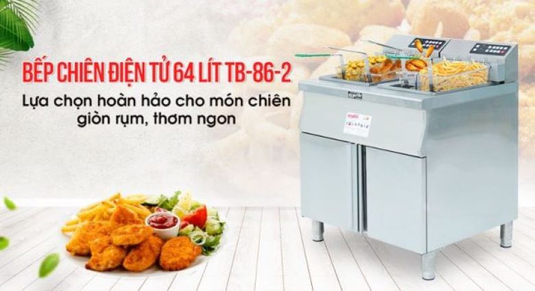 Bếp chiên loại 64 lít phù hợp cho các bếp ăn, nhà hàng lớn