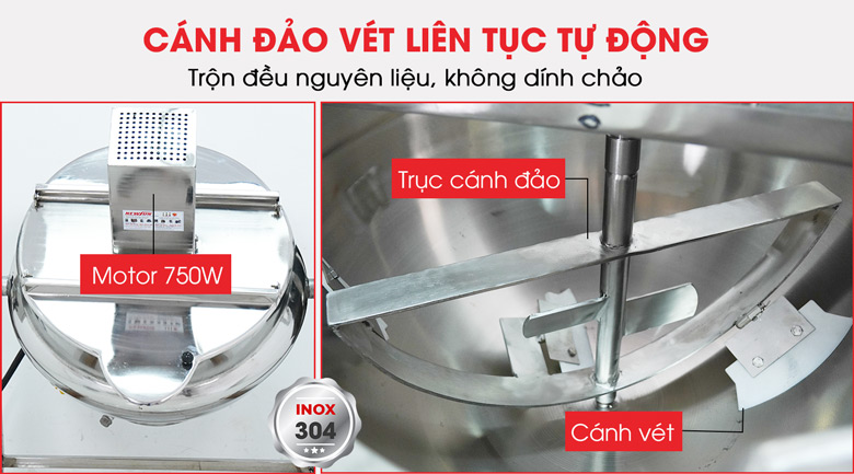 Cánh đảo vét tự động, đảo nhân đều liên tục