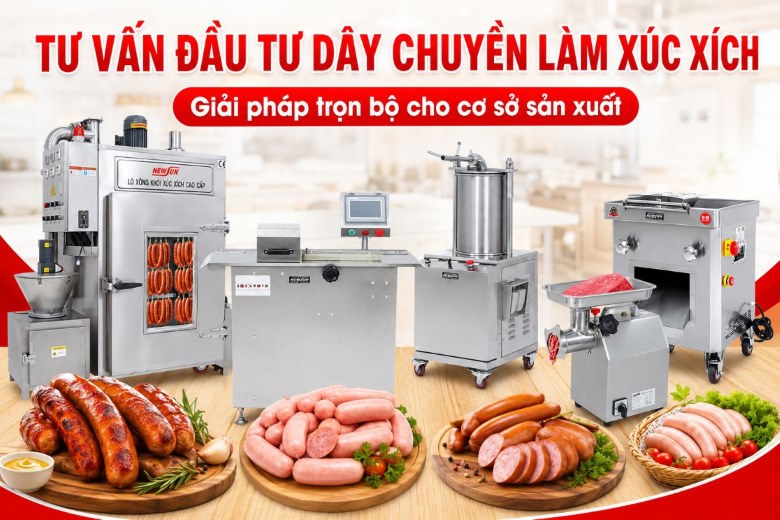 Các loại máy móc cần có cho dây chuyền làm xúc xích