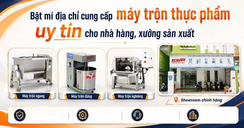 TOP 4 địa chỉ cung cấp máy trộn thực phẩm uy tín hàng đầu, giá tốt