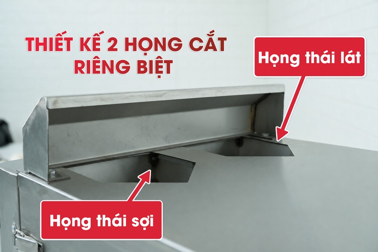 Thiết kế 2 họng cắt riêng biệt