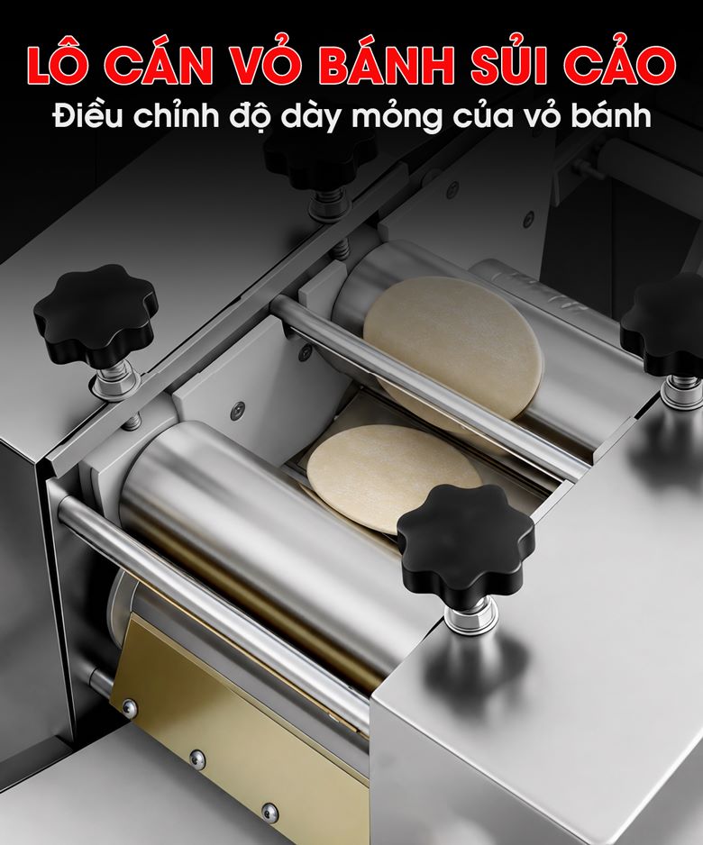 Hệ thống lô cán bột cho vỏ bánh mỏng đều  