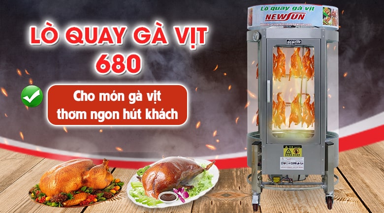 Lò quay gà vịt 680 dùng than
