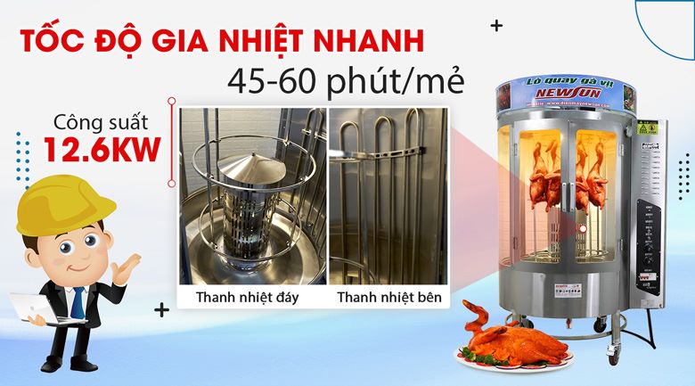 Nên chọn lò có công suất mạnh mẽ cùng tốc độ gia nhiệt nhanh
