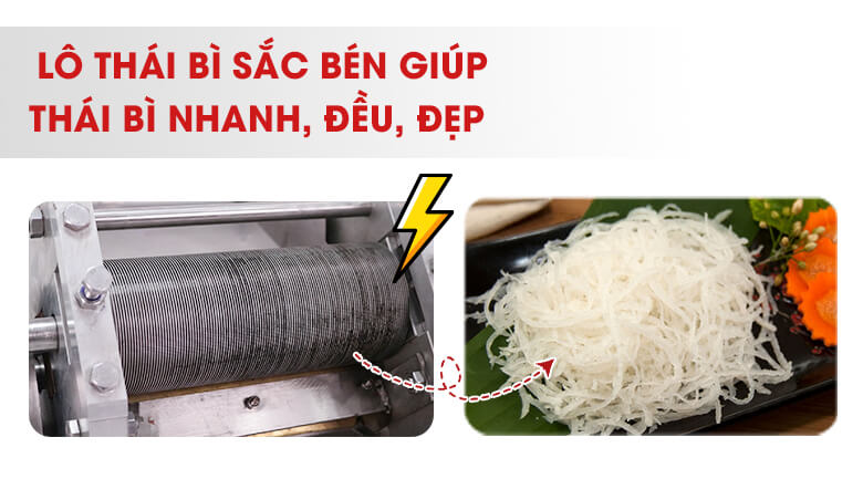 Quan tâm đến độ đều của sợi bì sau khi thái