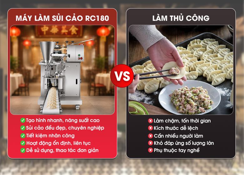 Lợi ích khi sử dụng máy làm sủi cảo 
