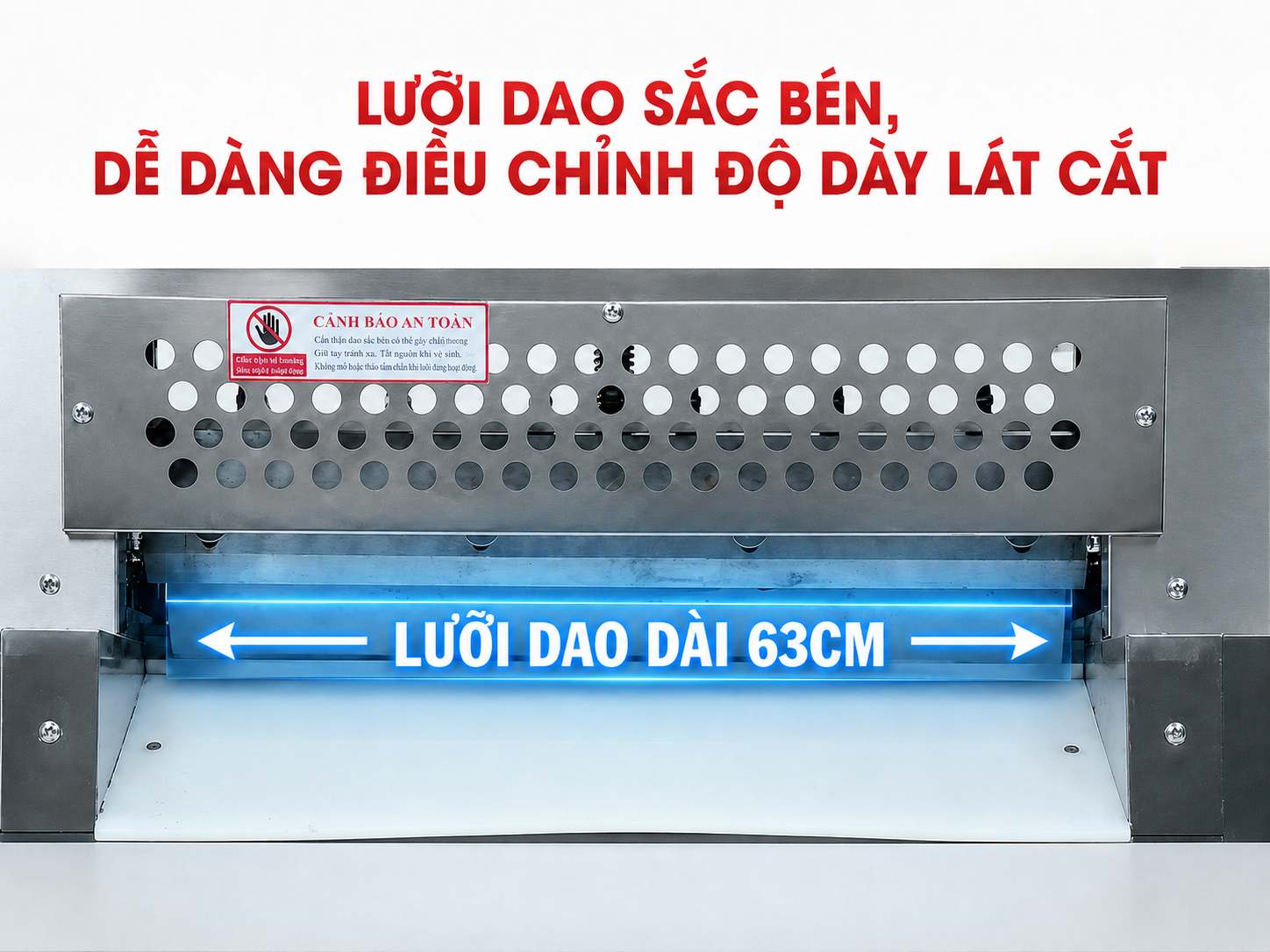 Dao cắt sắc bén, dễ chỉnh độ dày lát thịt