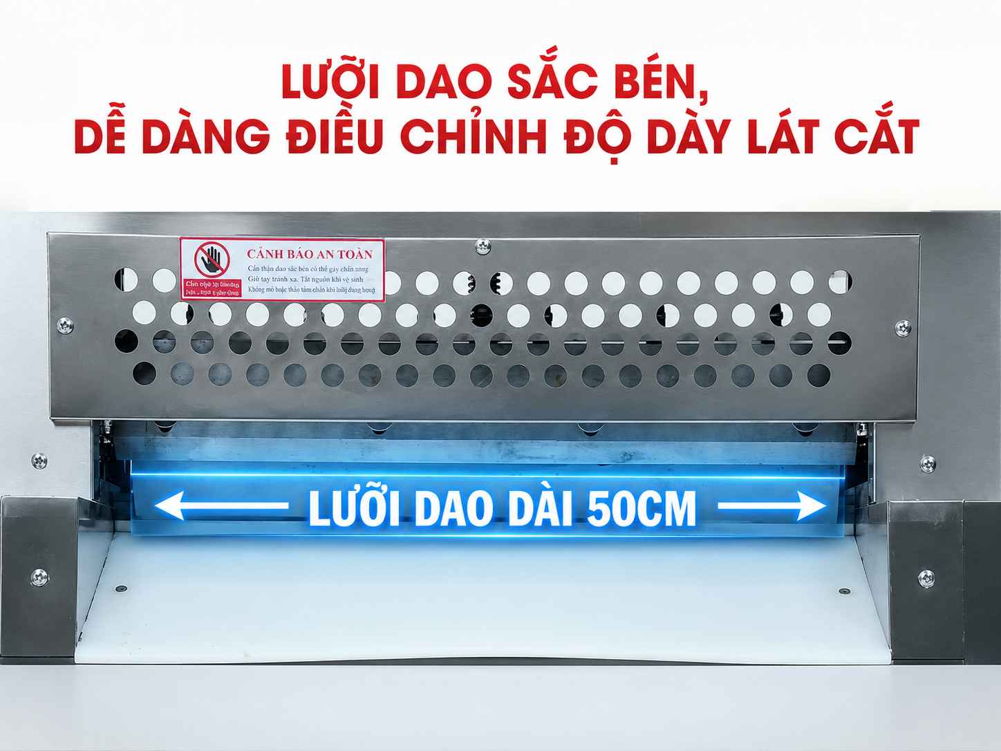 Lưỡi dao sắc bén với chiều dài 50cm