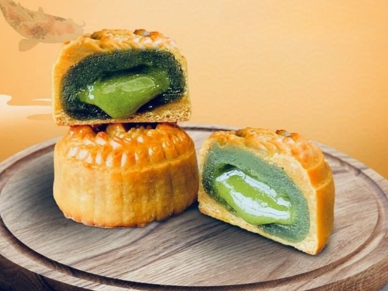 Nhân matcha đậu trắng