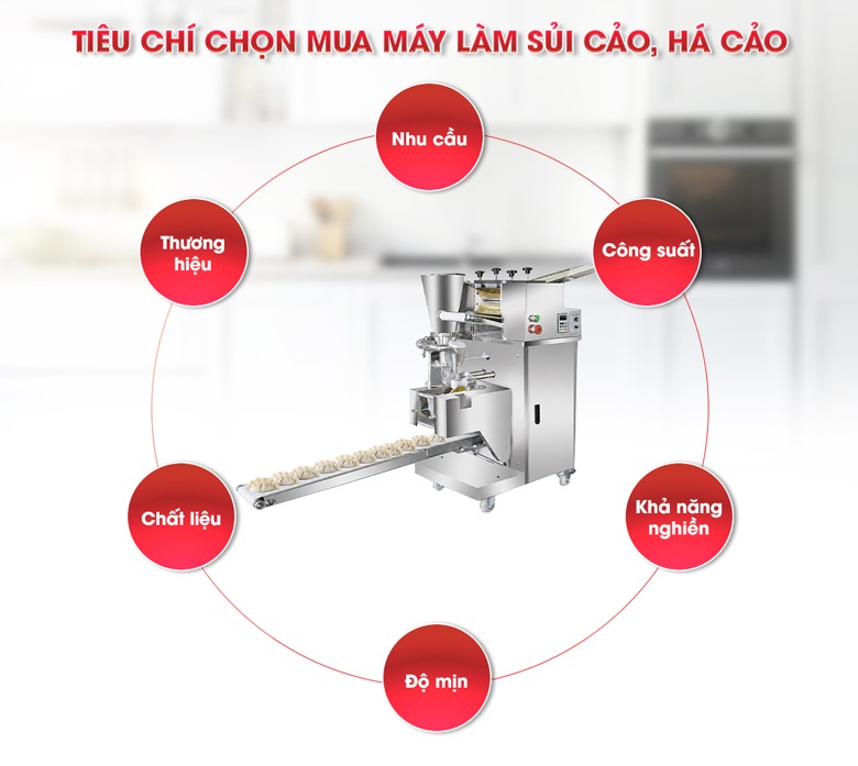 Tiêu chí chọn mua máy làm sủi cảo chính hãng 