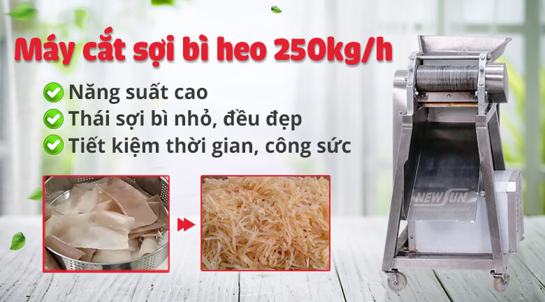 Máy thái bì lợn cho năng suất vượt trội hơn nhiều