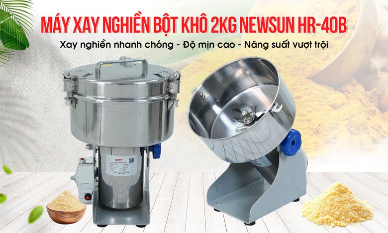 Máy xay nghiền bột khô 2kg/mẻ HR-40B