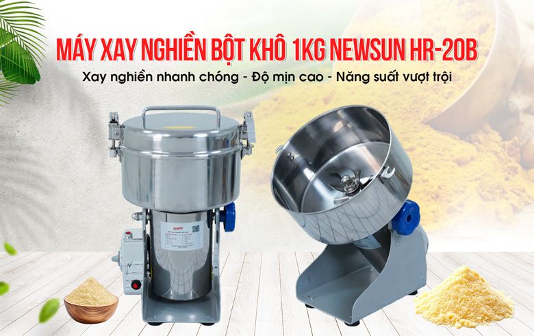 Máy xay nghiền bột khô 1kg/mẻ HR-20B