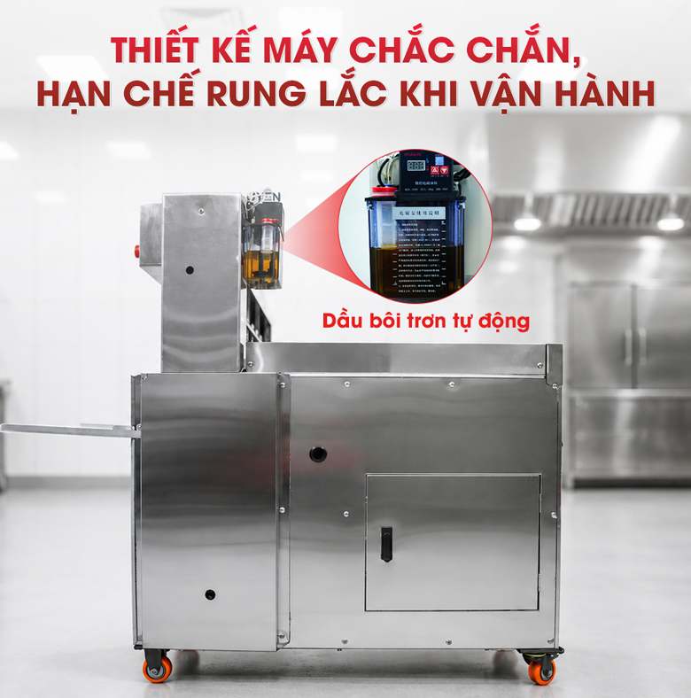 Máy có thiết kế chắc chắn, hạn chế rung lắc trong quá trình vận hành