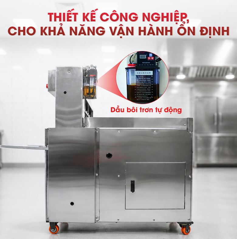 Máy sở hữu thiết kế công nghiệp, cho khả năng vận hành ổn định