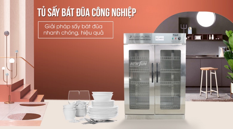 Tủ sấy bát 2 buồng/2 cánh