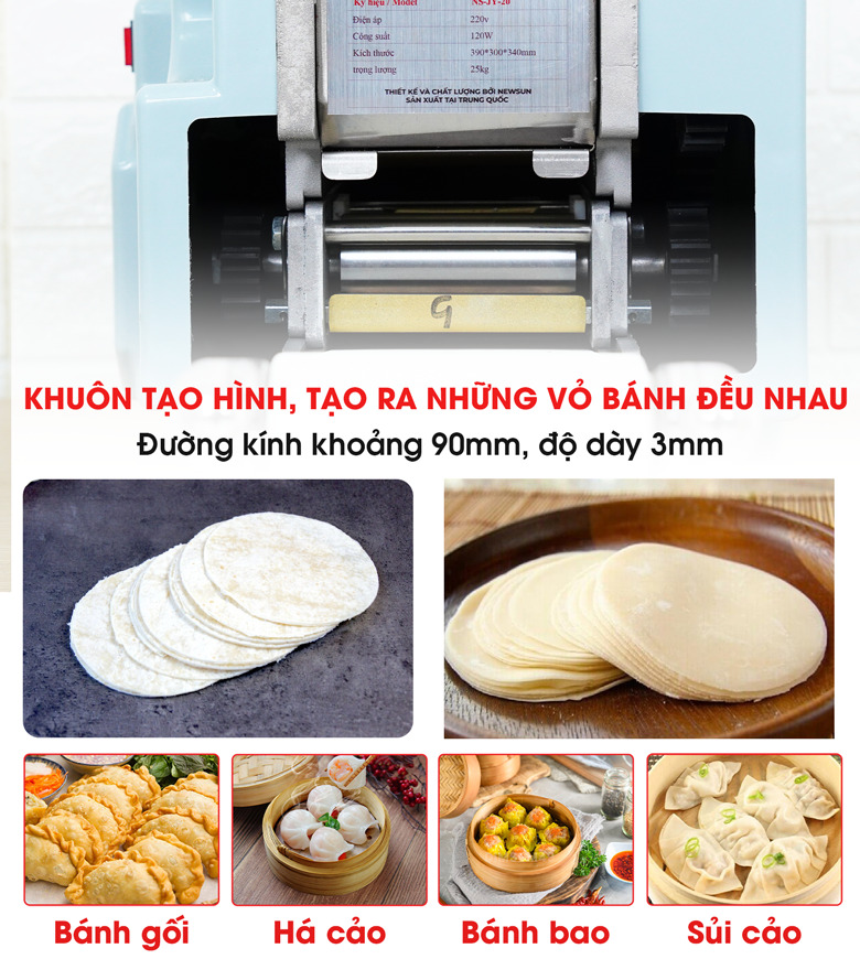 Khuôn tạo hình, giúp tạo ra những chiếc vỏ bánh mỏng, mịn, đều đẹp