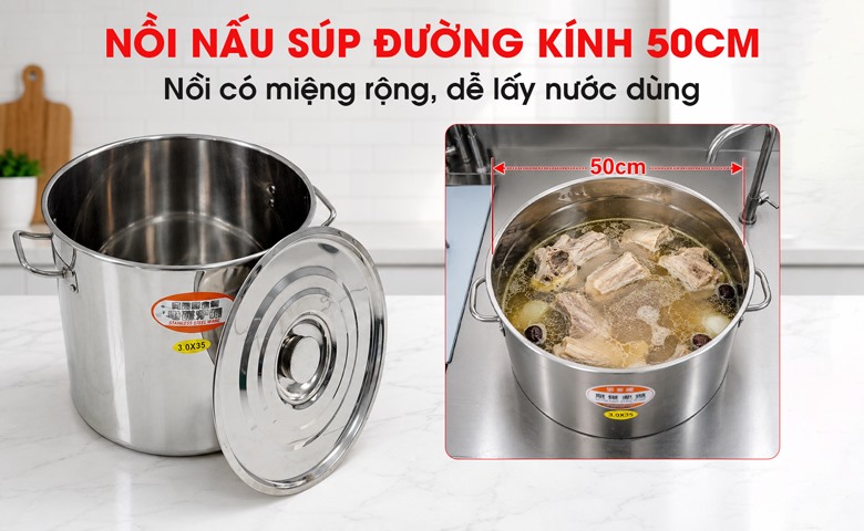 Nồi nấu súp đường kính 50cm