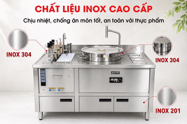 Chất liệu inox cao cấp, bền bỉ
